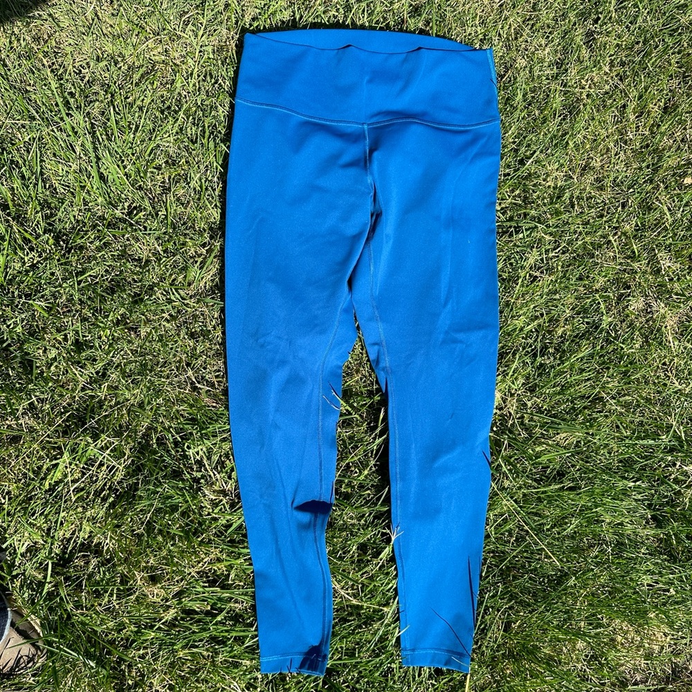 LULULEMON BASE PACE LEGGINGS BLUE LAGOON COLOR SIZE 12